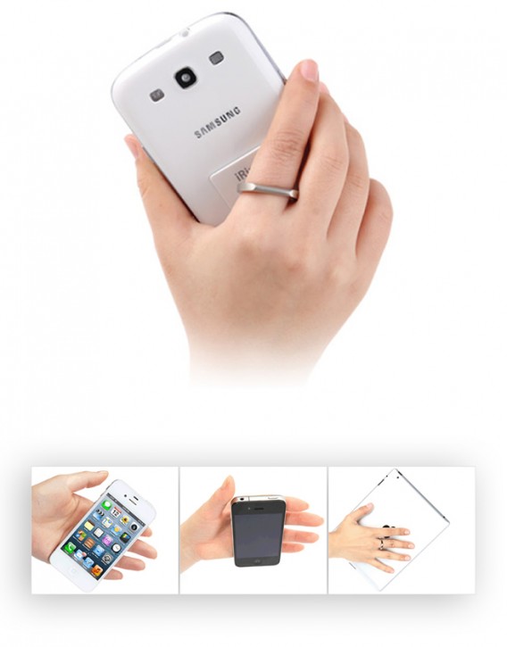 фото Кольцо держатель для телефона iRing (белый) 