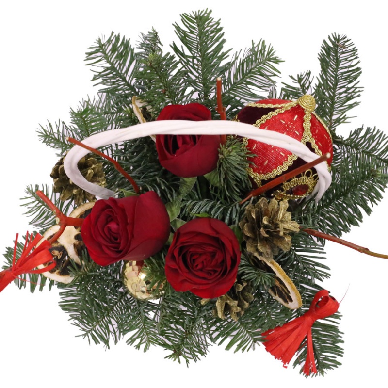 фото Композиция "Новогодняя корзинка" 