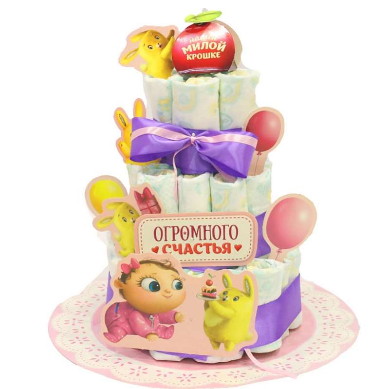 фото Торт из памперсов (для девочки) 